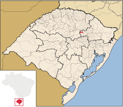 Localização de Itapuca no Rio Grande do Sul