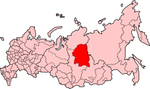 Map showing Evenkia in Russia