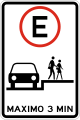 E-2-3 School unloading area, you may stop for 3 minutes