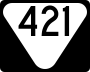 State Route 421 marker