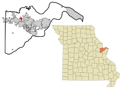 Location of Josephville, Missouri