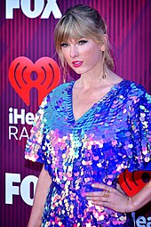 Taylor Swift in a glittery dress