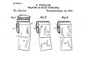 Illustration du brevet d’invention du rouleau de papier toilette.