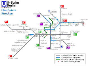 Color-coded U-Bahn map