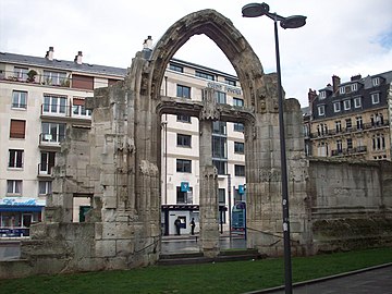 Vestige de l'église Saint-Vincent de Rouen : restes du portail méridional.