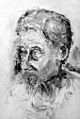 OLD VIETNAMESE MAN, Ink Wash, by James Pollock, CAT IV, 1967
