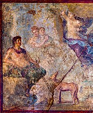 Painting, Endymion and Selene with a dog, "House of the Dioscuri", Pompeii