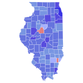 2006 Illinois Attorney General election results map by county
