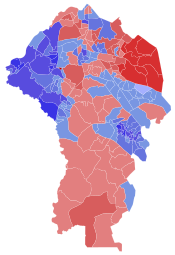 A map of the 2022 Anne Arundel county executive election showing how candidates did in each precinct