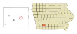 Location of Prescott, Iowa