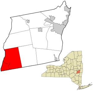 Location in Albany County and the state of New York.