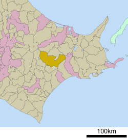 Location of Ashoro in Hokkaido (Tokachi Subprefecture)