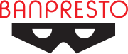 The word "BANPRESTO" in red, above a black visor graphic.