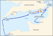 Carte repensant Tableau représentant la bataille navale du cap Béveziers.