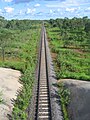 41. KW Gleis der Central Australian Railway, nördlich von Katherine, im austrailschen Bundesterritorium Northern Territory (2009).