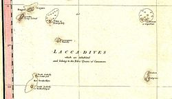 The Laccadive subgroup on an 1800 map