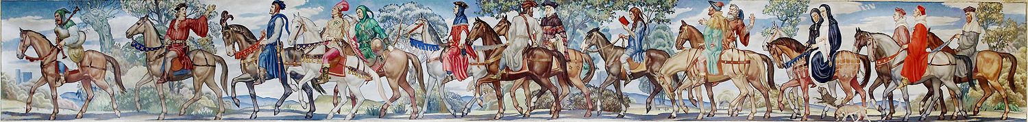 Ezra Winter, Canterbury tales mural (1939), Library of Congress, John Adams Building, Washington, D.C.