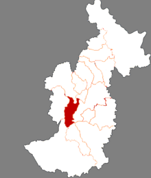 Location of Wumahe District in Yichun