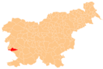 The location of the Municipality of Komen