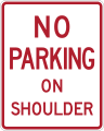 R8-1dT No parking on shoulder