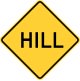 U.S. steep hill sign.