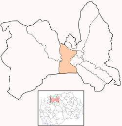 Location of Karpoš Municipality