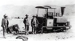 The locomotive Pioneer derailed outside Okiep after the Boer commando attack on the town, launched from Concordia on 1 May 1902 [1]
