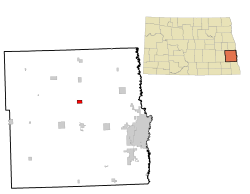 Location of Amenia, North Dakota