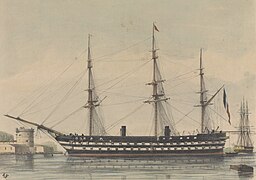 French ship-of-the-line Napoléon, the first steam powered battleship.