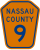 County Route 9 marker