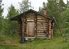 The Oahujoki wilderness hut in Lemmenjoki National Park, Finland