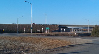 An interchange between the Richardson Highway, part of A-2, and Badger Road in Fairbanks