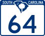 South Carolina Highway 64 marker
