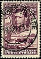 Image 20A postage stamp circa 1943, the postmark reading "Gaborone's Village" (from Gaborone)