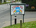 "Thank You NHS" sign outside a restaurant in East Dunbartonshire