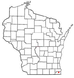 Location of the Town of Paris, Wisconsin