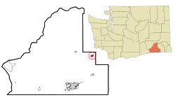 Location of Waitsburg, Washington