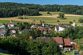 Blick auf s/w-Teil von Obermumpf