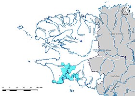 Territoire à risques importants d'inondation (TRI) dans le Finistère.