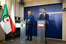 Ahmed Attaf and Polish minister of foreign affairs, Radosław Sikorski