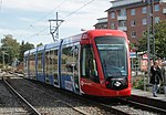 En Citadis 302 från Metro Ligero de Madrid vid test på Lidingöbanan 2007