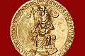 Image 44The seal of the Golden Bull of King Andrew II of Hungary from 1222 (from History of Hungary)