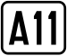 Cartouche signalétique représentant l'A11