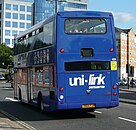 Unilink Scania N94UD OmniDekka double-decker rear in Southampton in September 2008