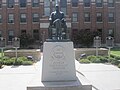 C.W. Post statue in front of the Garza County Courthouse