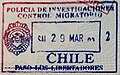 Chile: exit stamp issued in 2002 at Los Libertadores land border crossing.