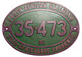 Locomotive number plate