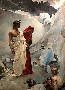 Dante et Virgile aux Enfers ; cercle des traîtres à la patrie, 1879, musée des Beaux-Arts et d’Archéologie, Besançon.