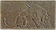亚述巴尼拔捕猎的狮子，亚述，公元前645年。