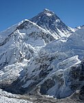 Mount Everest ingår i Mahalangur Himal-kedjan. Här i vy från Kala Patthar i Nepal.